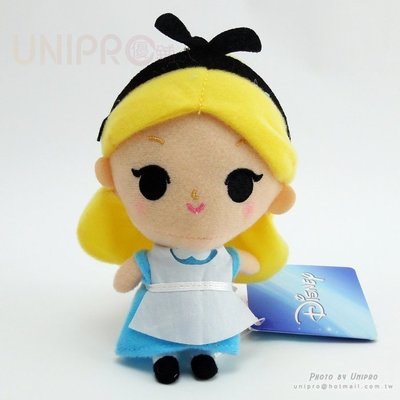 【UNIPRO】迪士尼正版 愛麗絲 公主 14公分高 絨毛娃娃 站姿玩偶 吊飾 禮物 艾莉絲