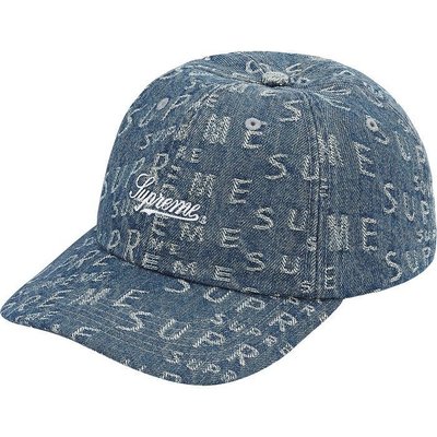 【小鹿♥臻選】 Supreme Warp Jacquard Logos Denim 6-Panel 帽子