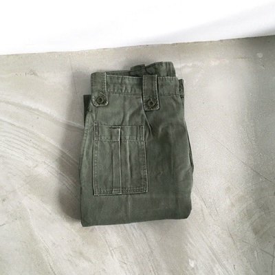 比利時公發 70S Belgium Army Cargo Pants 純棉斜紋布 OD色 五口袋軍褲 古著vintage
