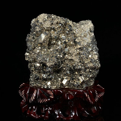 原石擺件 奇石擺件 秘魯 天然黃鐵礦 完整大晶體帶座高21×16×8.5公分 重6.3公斤編號240015