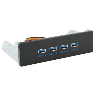 【紘普】 USB3.0 5.25吋電腦機殼前置擴充面板 光碟機槽位 4PORT DIY擴展配件5Gbp高速傳輸