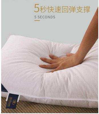 五星級枕羽絲棉真空枕頭枕芯一對裝護頸椎家用成人