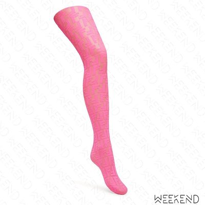 【WEEKEND】 FENDI FF Prints On 襪子 褲襪 粉色 19秋冬 限定款