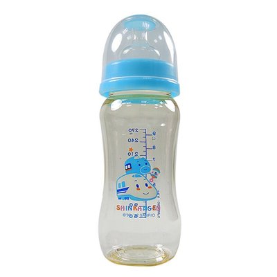 ✪最愛寶貝熊✪【S809】SHINKANSEN 新幹線高級PES塑膠奶瓶 寬口徑 270ml 好洗好裝奶粉
