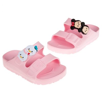 童鞋(15~22公分)Disney迪士尼tsumtsum米老鼠唐老鴨粉色兒童拖鞋D8B308G