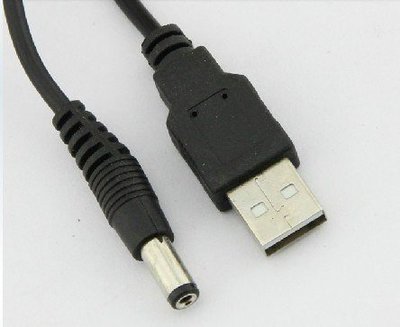 【雅虎A店】 (USB 轉 DC5.5*2.1) USB 公頭 轉 DC5.5 * 2.1 轉接線 內正外負