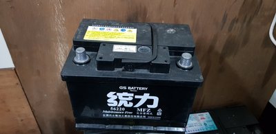 (二手中古電池) 統力 56220 (55566加強) 免保養汽車電池 數值漂亮，品項優