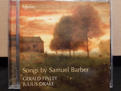 Gerald Finley,Julius Drake,Songs By Samuel Barber,Finley男中音演唱薩謬·巴伯歌曲集，如新。