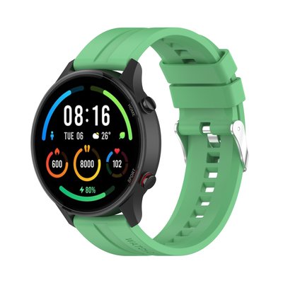 適用小米color sport錶帶 運動版矽膠錶帶 Ticwatch PRO錶帶 替換腕帶 時尚 個性 防水 透氣表帶