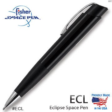 【angel 精品館 】 美國 Fisher Space Pen Eclipse亮黑塑膠漆按壓式太空筆 ECL