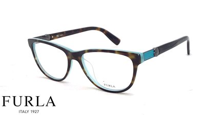 【本閣】FURLA VU4842 義大利精品光學眼鏡圓膠框 男女玳瑁色 與Tiffany同型 彈簧鏡腳仿皮紋