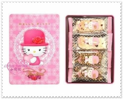 ♥小公主日本精品♥Hello Kitty 粉色高帽子限量餅乾/彌月滿月禮/訂婚空盒特價