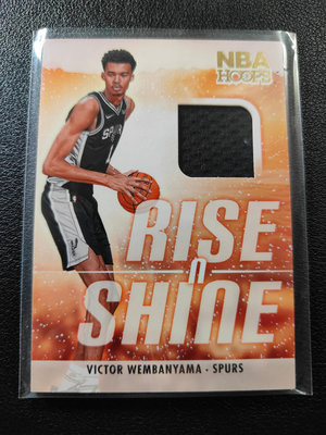 2023-24 Hoops Victor Wembanyama RC Rise N Shine Jersey 馬刺天才狀元文班亞馬高比例新人球衣卡