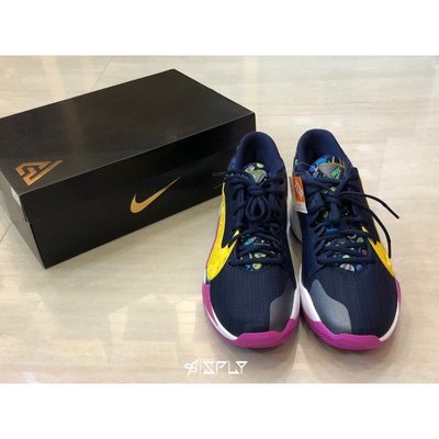 【正品】Nike Zoom Freak 2 藍黃 希臘塗鴉 字母哥 籃球 DB4738-400潮鞋