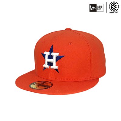 NEW ERA MLB 59FIFTY 5950 休士頓太空人隊 橘 棒球帽 鴨舌帽 全封式⫷ScrewCap⫸