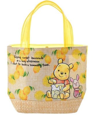 鼎飛臻坊 Disney 迪士尼 小熊維尼 維尼熊 好吃蜂蜜檸檬 隨身手提包 小包 日本正版