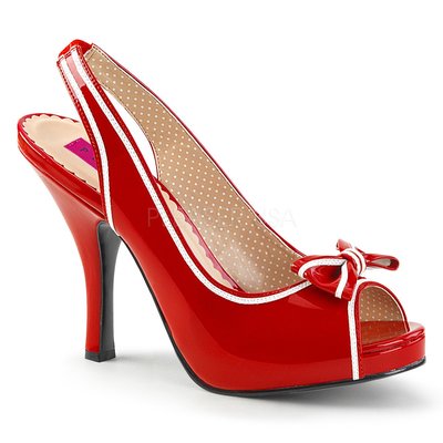 Shoes InStyle《四吋》美國品牌 PINK LABEL 原廠正品漆皮厚底高跟魚口鞋有大尺碼 9-16碼『紅色』
