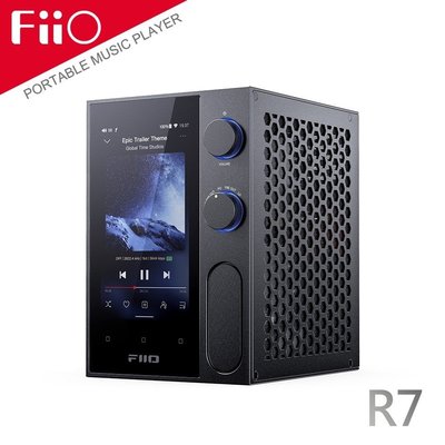 【風雅小舖】【FiiO R7桌上型音樂解碼播放器-黑色款】6.35/4.4mm/