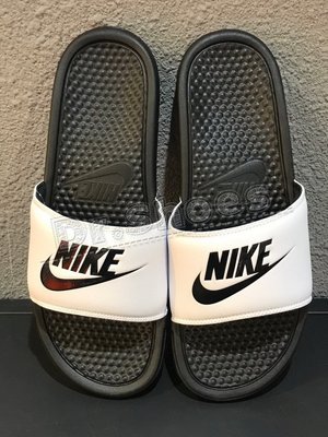 【Dr.Shoes 】Nike Benassi JDI Slide 男女鞋 黑白 字母 輕量 拖鞋 343880-100