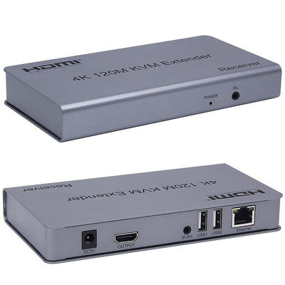 BOWU4K HDMI KVM延長器120M網線延長網路傳輸轉RJ45帶USB鍵盤滑鼠