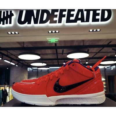 【正品】科比4 Undefeated x 耐克Nike Zoom Kobe 4 聯名 橙色 籃球 運動 現貨 CQ3869慢跑鞋