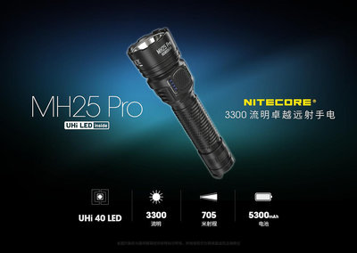 【LED Lifeway】NITECORE MH25 Pro 3300流明 Type-C遠射戰術手電筒(1*21700)