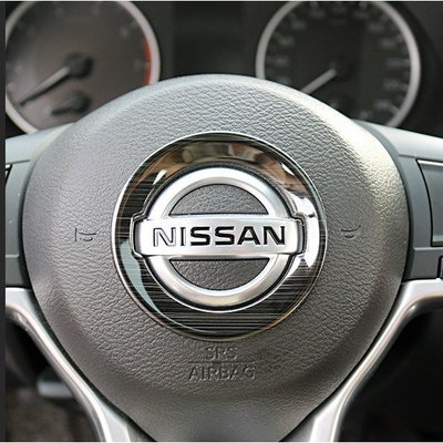 Ｍ 日產 Kicks NISSAN X-TRAIL Sentra 專用 不鏽鋼方向盤亮圈 方向盤標 裝飾圈 改裝車貼