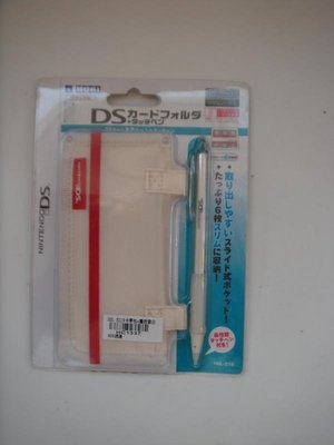 全新3DS NDSL NDSi 米白色 卡帶收納包 (可收納6枚卡帶) + 觸控筆 HDL-219 HORI
