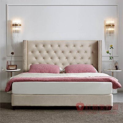 [紅蘋果傢俱] 現代 簡約 輕奢風 SK-21 床 床架 雙人床 布藝 皮藝 婚床 臥室 房間 主臥