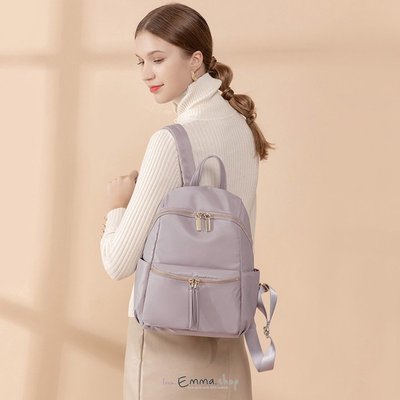 EmmaShop艾購物-韓國同步上新-大容量軟肩帶輕量尼龍後背包/通勤出遊推薦款