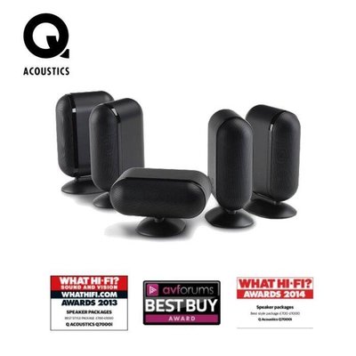英國 Q Acoustics 7000i 5.0套裝組 家庭劇院喇叭~LR+Ci ~黑色~白色