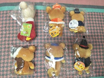 拉拉熊  日本正版 懶熊 懶妹 玩偶 絕版 景品 聖誕節 萬聖節 遙控 小偷 樂隊 趴姿