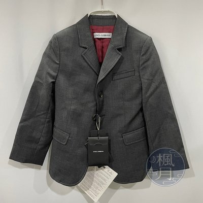 【全新】BRAND楓月 DOLCE&GABBANA D&G 童裝 深灰色 墊肩 西裝外套 #4 外套 帥氣