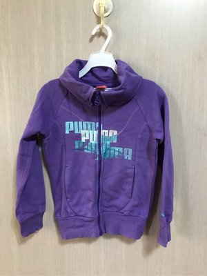Puma 女童紫色輕刷毛外套