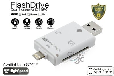 iPhone6 Plus iPad Air2 安卓 讀卡機 OTG 支援128GB IOS9 i-FlashDrive