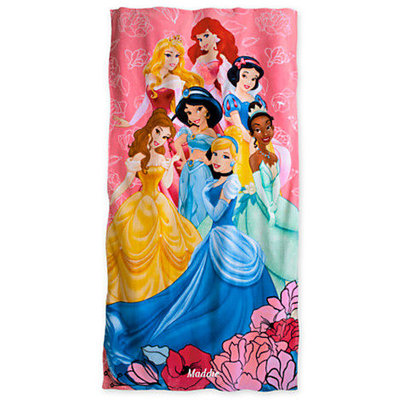 【安琪拉 美國童裝】Disney Store 美國迪士尼公主浴巾, 迪士尼公主浴袍泳衣泳裝