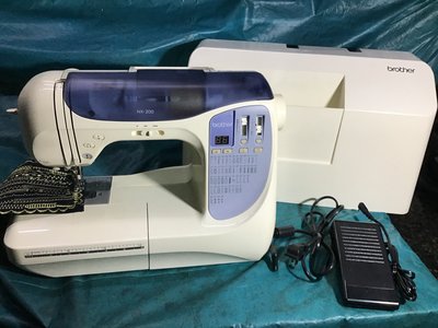 家用縫紉機 曰本制 brother兄弟大型 NX-200型縫紉機 ,拼布、機內圖樣數十種、保固半年（附全新腳踏器）