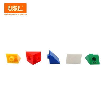 【台灣製USL遊思樂】三角形連接塊 (5色,50pcs) 小包裝