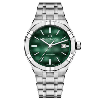 MAURICE LACROIX AI6008-SS002-630-1 艾美錶 機械錶 42mm AIKON 綠面盤