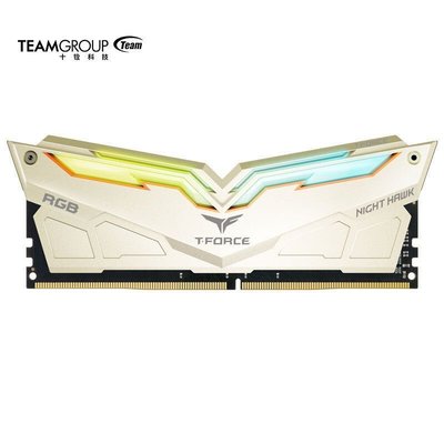 十銓科技 (Team) 夜鷹炫光RGB燈條DDR4 3200 16G(8G×2)套裝臺式機~特價