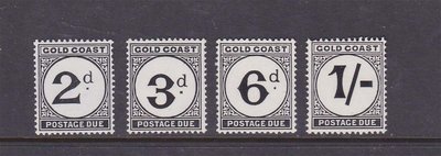 【雲品五】黃金海岸Gold Coast 1938 Sc J1-J4 set MNH 庫號#BP05 51060