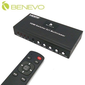 BENEVO BHMV201 實用型 HDMI 2進1出 畫面分割與無縫切換器【風和資訊】