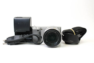 【台南橙市3C】 Sony NEX 5 銀 + 18-55mm 單鏡組 二手 單眼相機 #83377