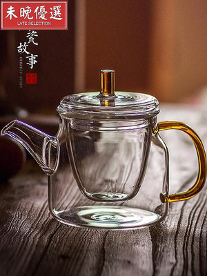 泡茶壺高溫耐熱過濾花茶家用玻璃水壺泡茶器小號煮茶功夫茶