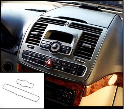 圓夢工廠 Benz 賓士 VIANO VITO W639 2003~2014 中控面板按鍵 鍍鉻飾框 冷氣口框 2PC