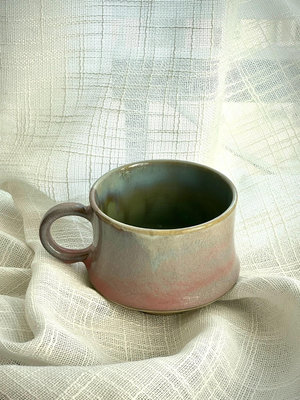 【二手】咖啡杯  【春日來信】華寧陶，手工制作咖啡杯，口徑8.5c 古董 舊貨 收藏 【古物流香】-1114