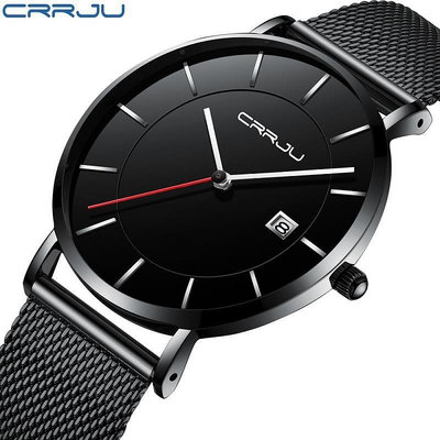 CRRJU/卡俊2221新款男士手錶超薄簡約商務男錶時尚熱賣手錶男