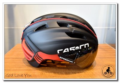 (高雄191)【CASCO】SPEED ster 空氣力學 護目鏡 安全帽 黑紅 (含鏡片)