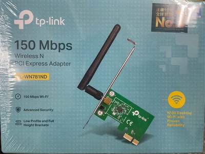 全新現貨-TP-Link TL-WN781ND 150M無線PCI Express 網卡