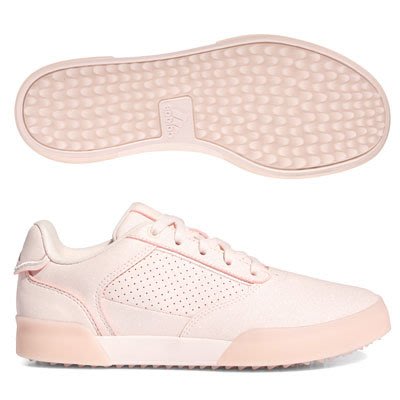 (易達高爾夫)全新原廠adidas W RETROCROSS 粉色 女仕 無釘 高爾夫球鞋